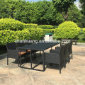 Comfortable outdoor dining set rattan table and 6 chairs for garden